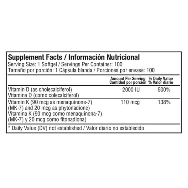 VITAMINA D3 Y k2 HEALTHY AMERICA COLOMBIA MEDELLIN CALI BOGOTA