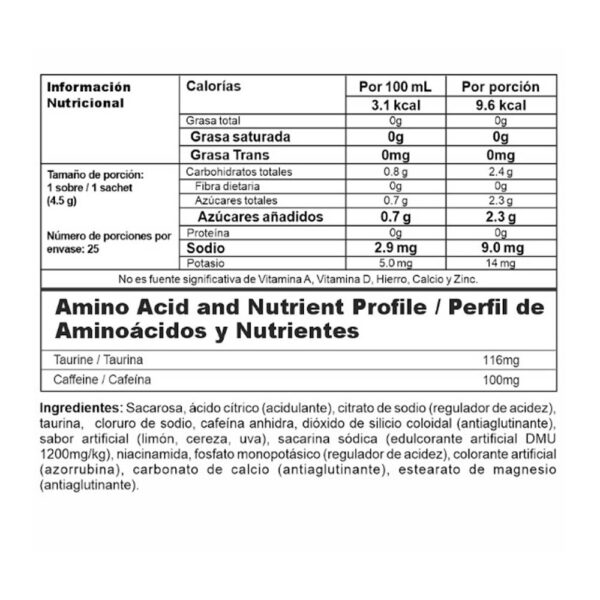 Energy X (25 Sobres / 4.5g C/U ) + ¡Termo! - Imagen 2